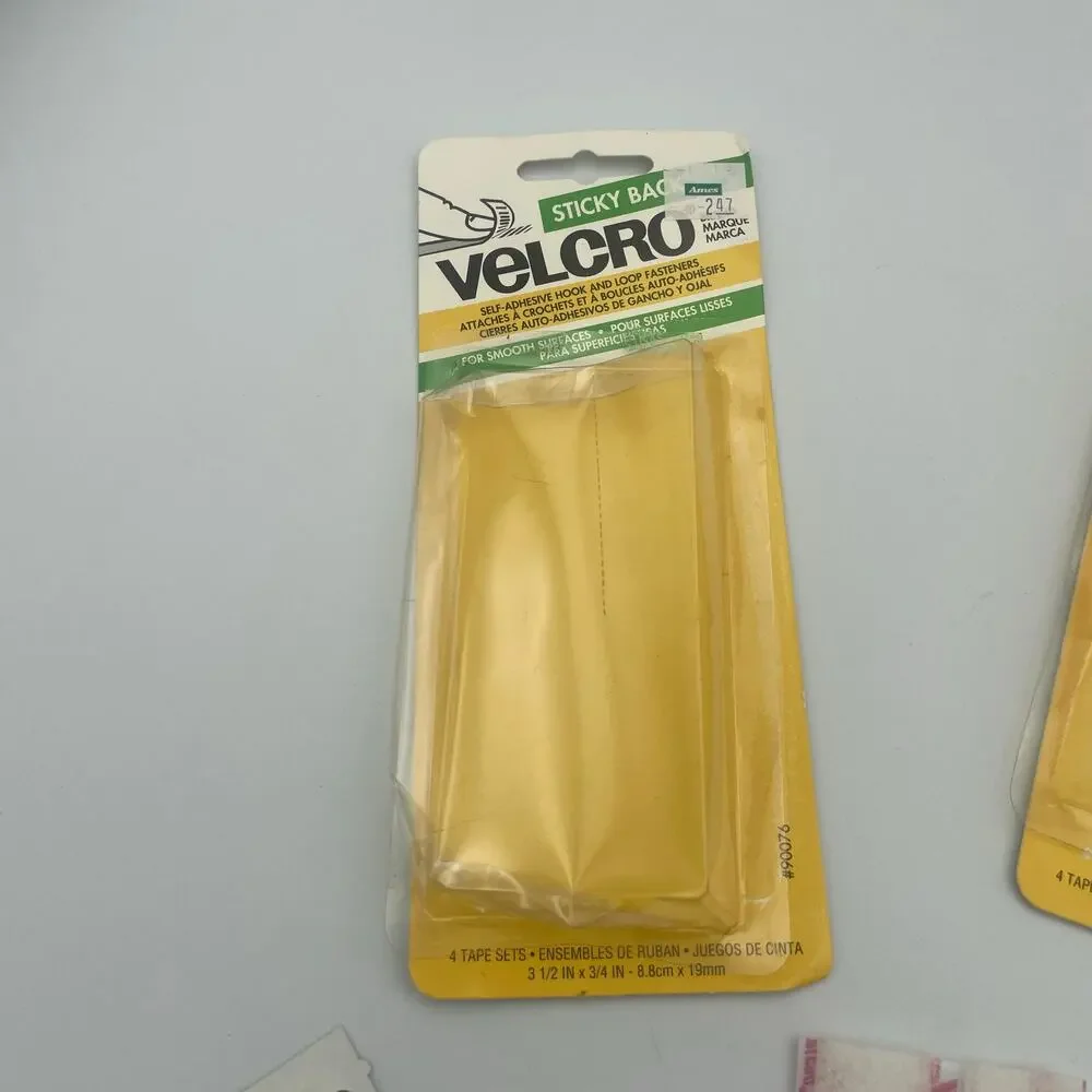 Two VINTAGE packages of velcro strips